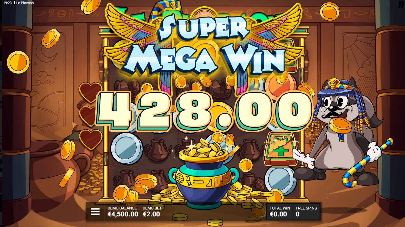 Le pharaoh super mega win.